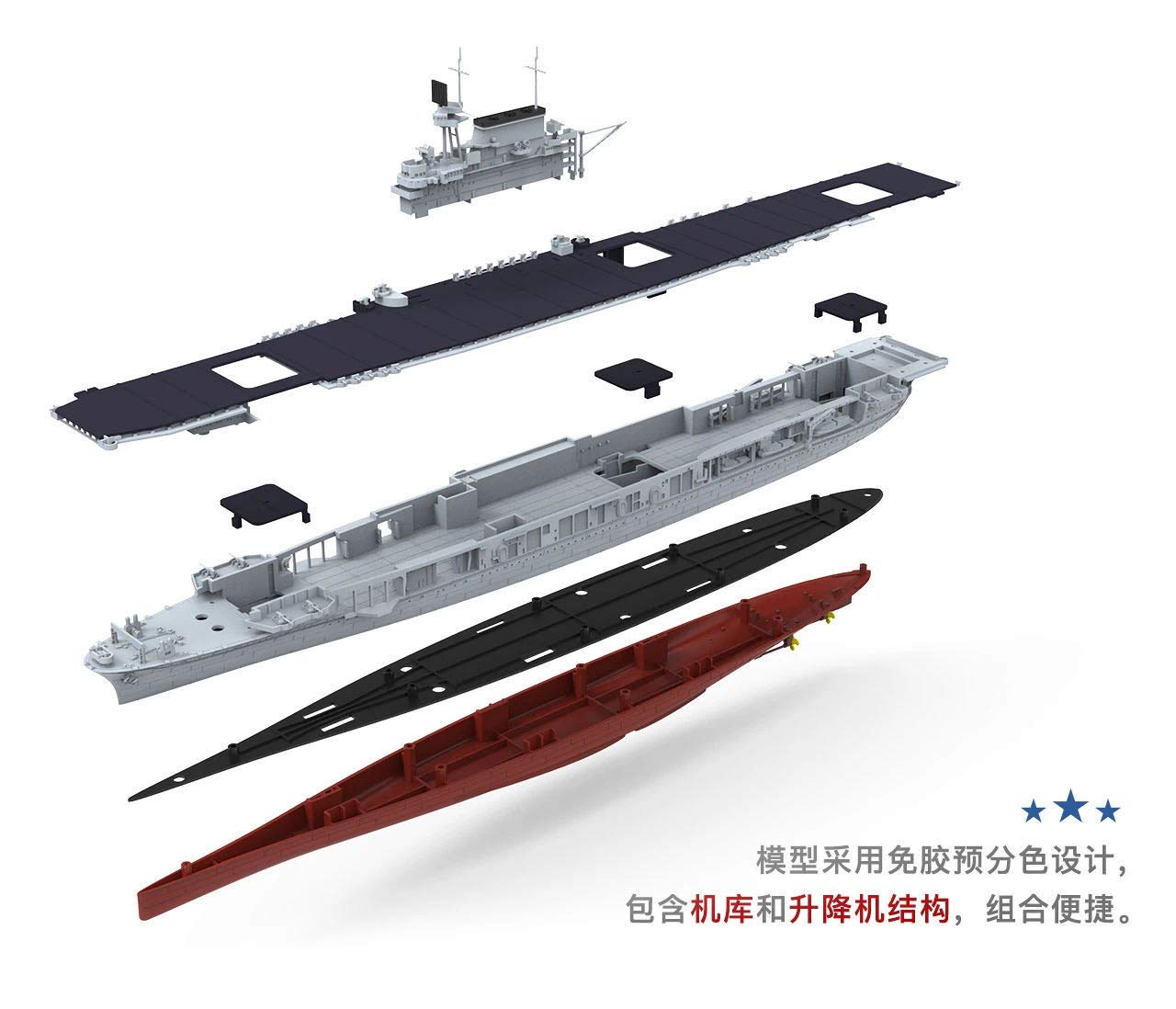 Amazon | モンモデル 1/700 アメリカ海軍 航空母艦 CV-6